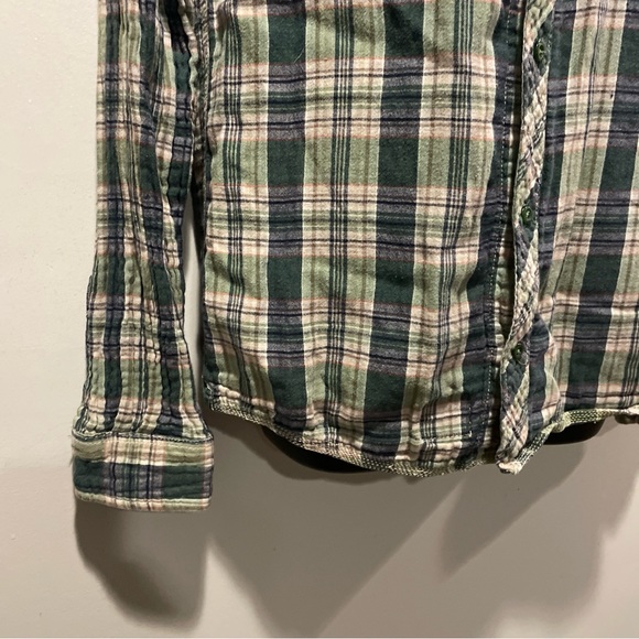 David Bitton Buffalo Green Plaid Women’s Button Down Shirt - Small Petite (S/P) - Picture 5 of 9